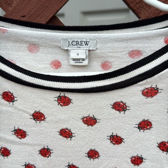 J.Crew Ladybug Print Lightweight Sweater – Size S - Picture 2 of 2